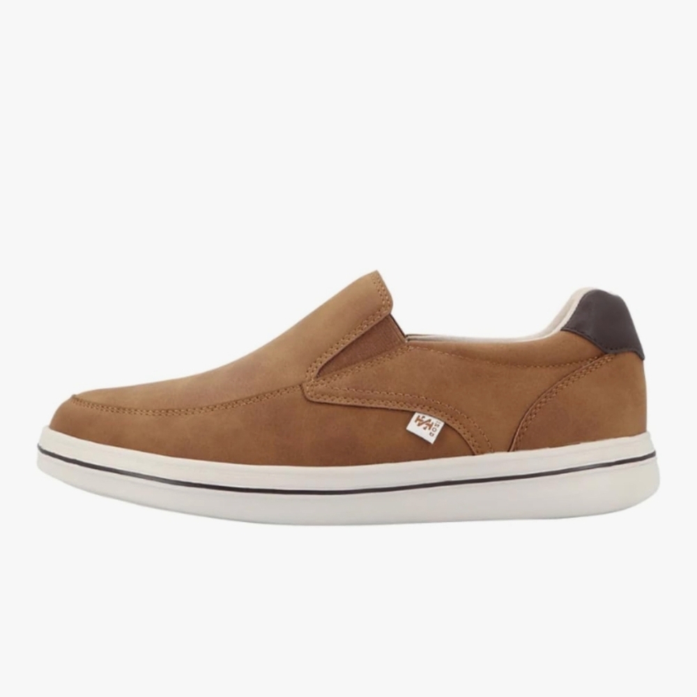 🩵 Limited Time Sale🩵 IZOD Men's Tan Brown Slip-On Memory Foam - Picture 2 of 5